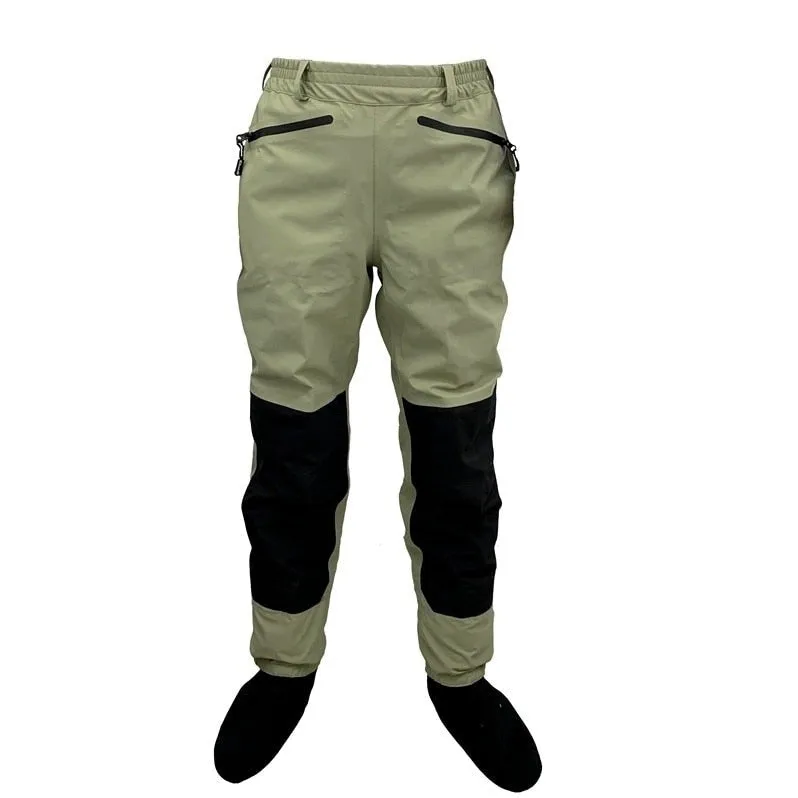 3 Layer Breathable Fly Fishing Waist Waders Stockingfoot Wading Pants