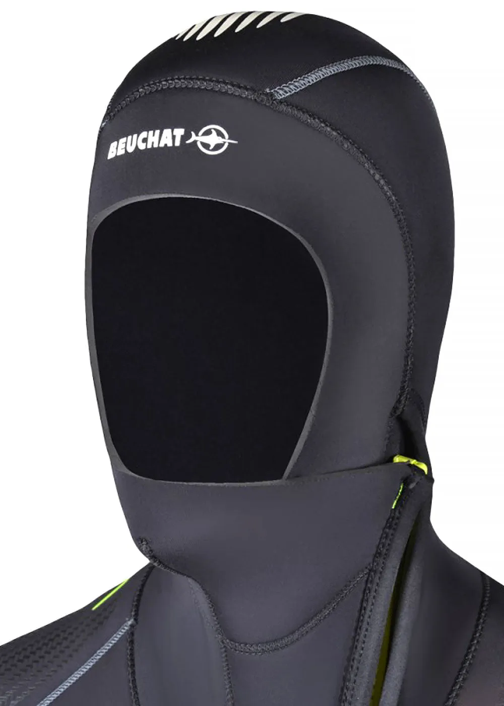 Beuchat Mens Focea Comfort 6 Hooded 7mm Semi Dry Scuba Diving Wetsuit