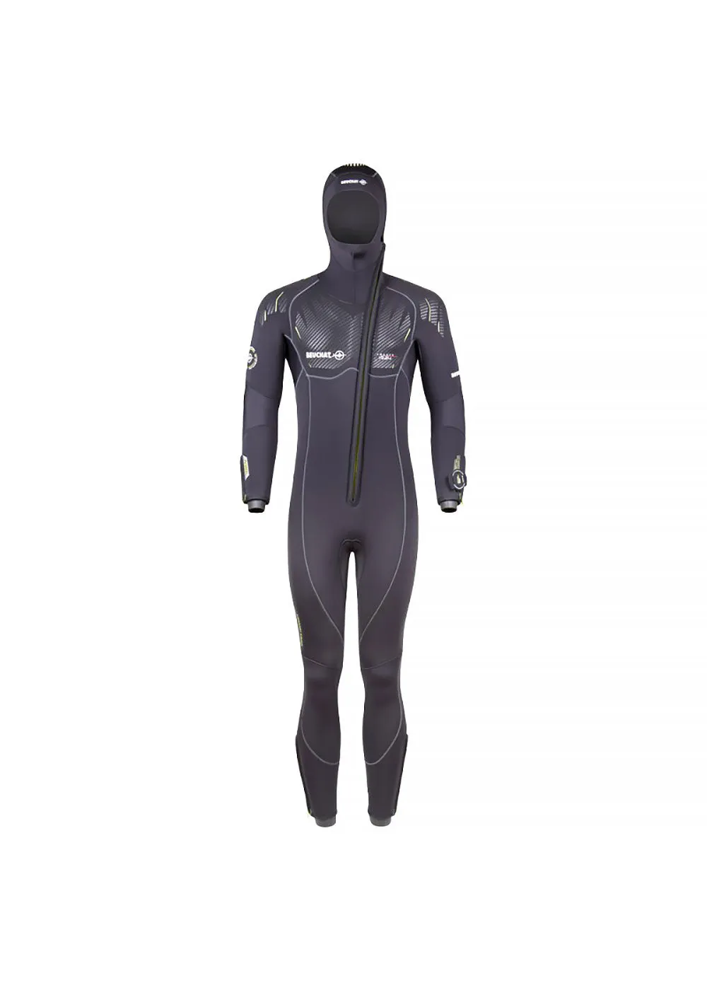 Beuchat Mens Focea Comfort 6 Hooded 7mm Semi Dry Scuba Diving Wetsuit