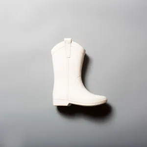 BONE WHITE KID'S ALL WEATHER RUBBER COWBOY BOOTS