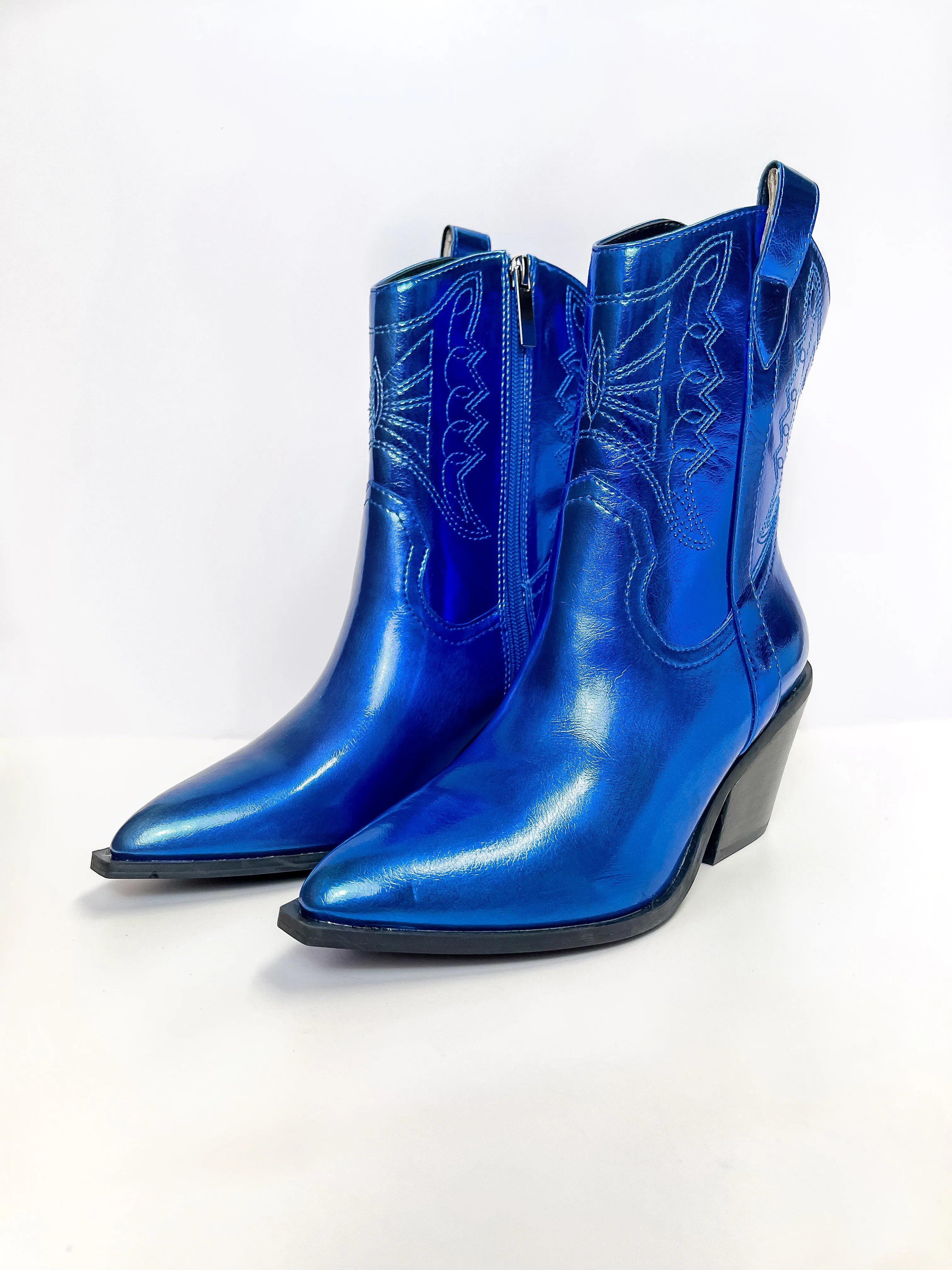 Corky's | Rowdy Western Stitch Boots in Electric Blue