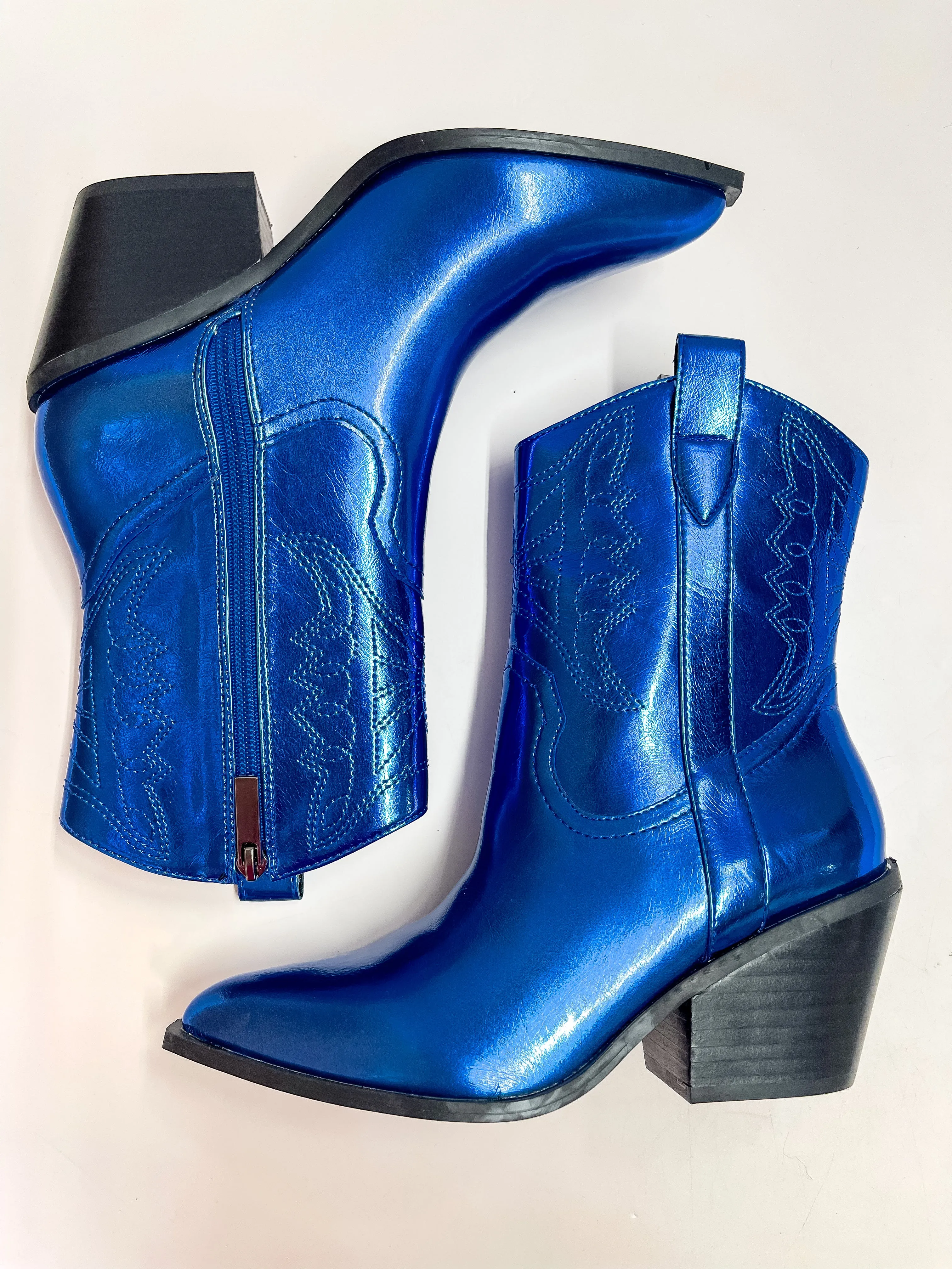 Corky's | Rowdy Western Stitch Boots in Electric Blue