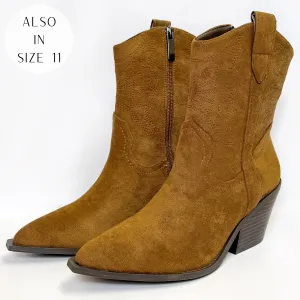 Corky's | Rowdy Western Stitch Boots in Tobacco Suede