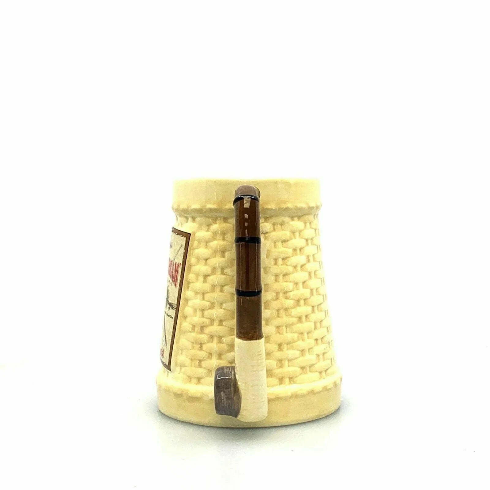 Field & Stream Fly Fishing Rod & Yellow Woven Tackle Box Drink Stein Tankard