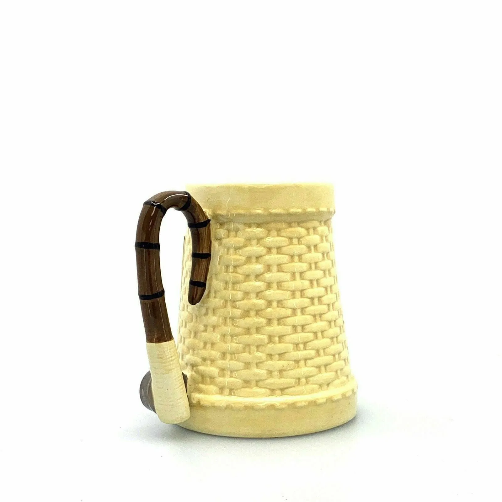 Field & Stream Fly Fishing Rod & Yellow Woven Tackle Box Drink Stein Tankard