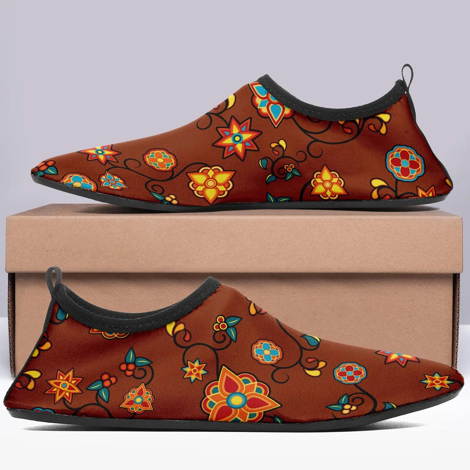 Fire Bloom Shade Kid's Sockamoccs Slip On Shoes