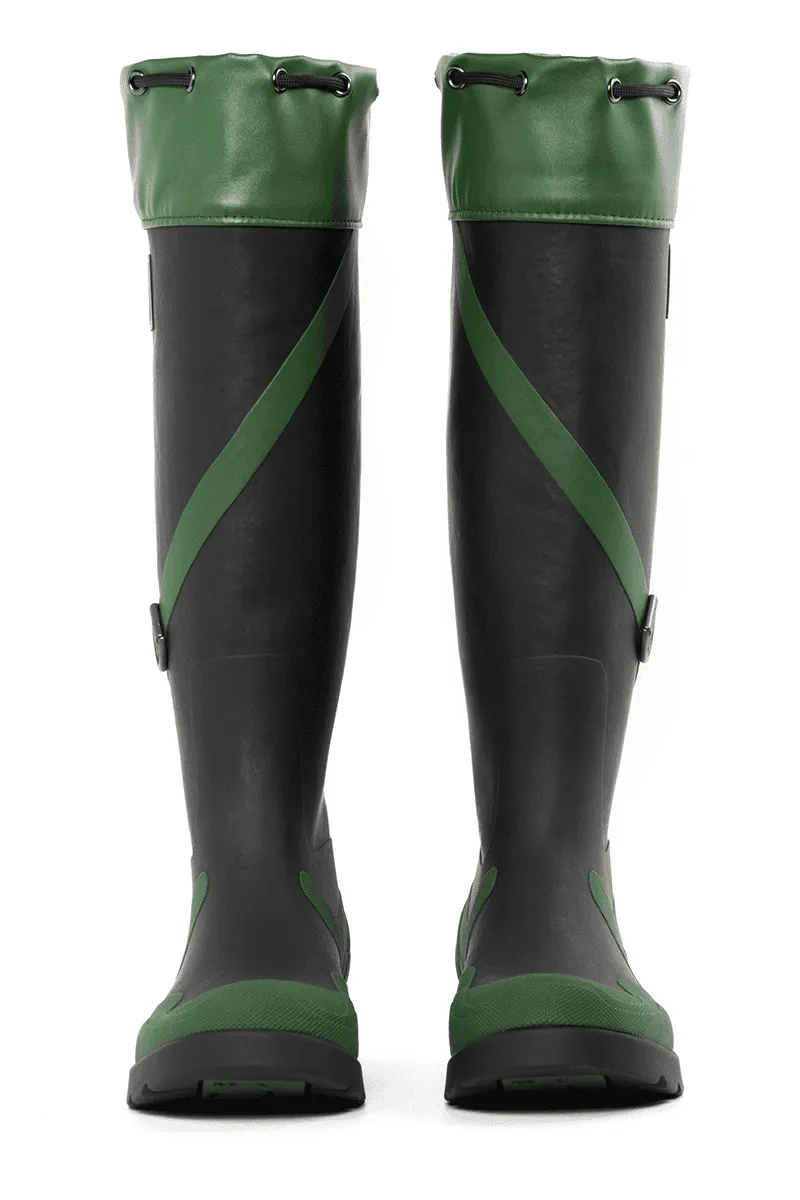 Green Glamazons - All-Weather Boots - Natural Rubber