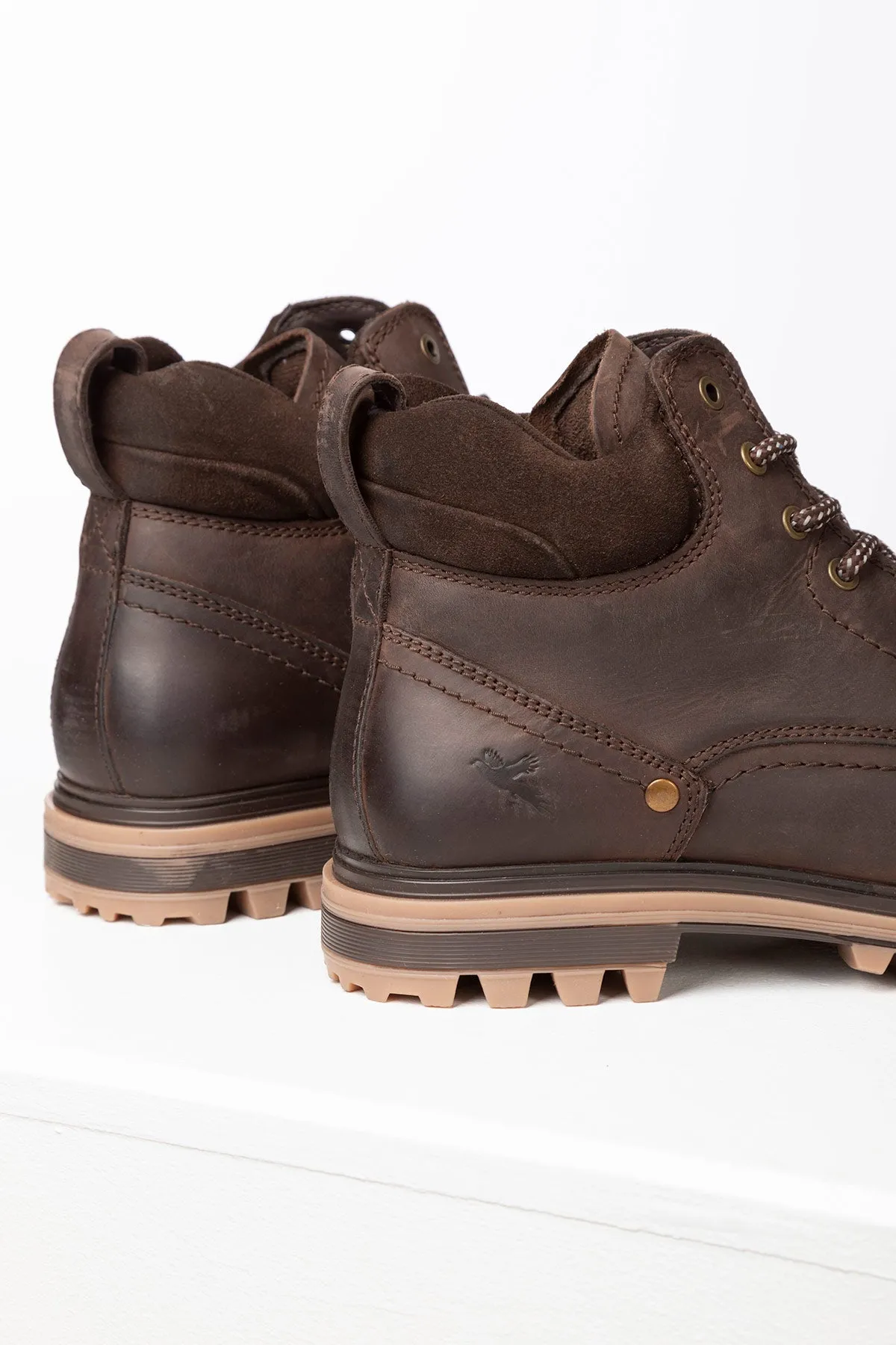 Men's Leather Lace Up Boots - Otley