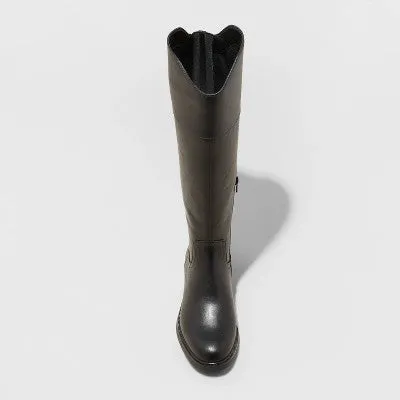 New - Women's Sienna Tall Dress Boots - A New Day Black 6.5