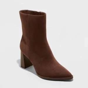 New - Women's Thora Dress Boots - A New Day Brown 9