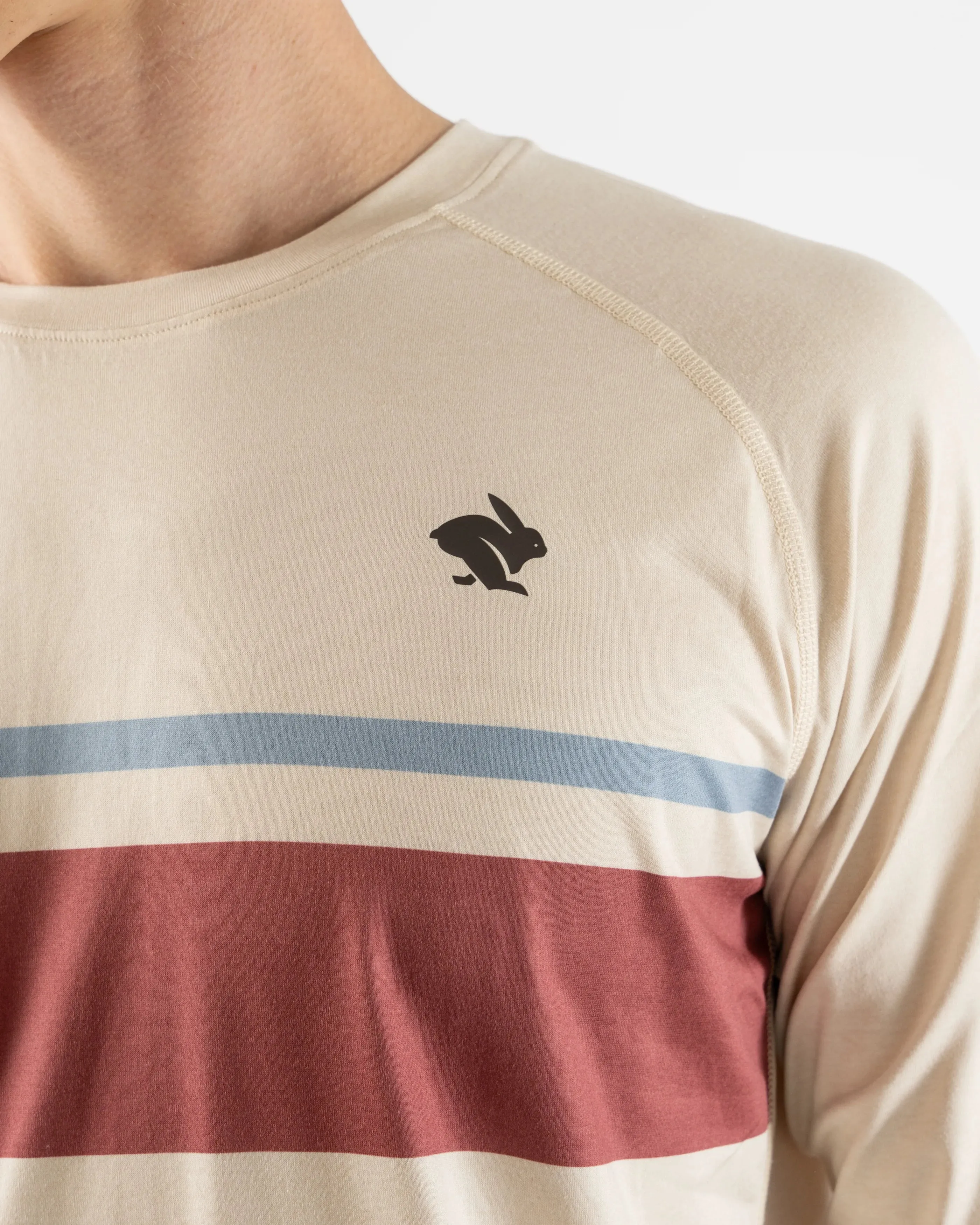 rabbit | EZ Tee Long Sleeve | Men's | Seedpearl Stripe