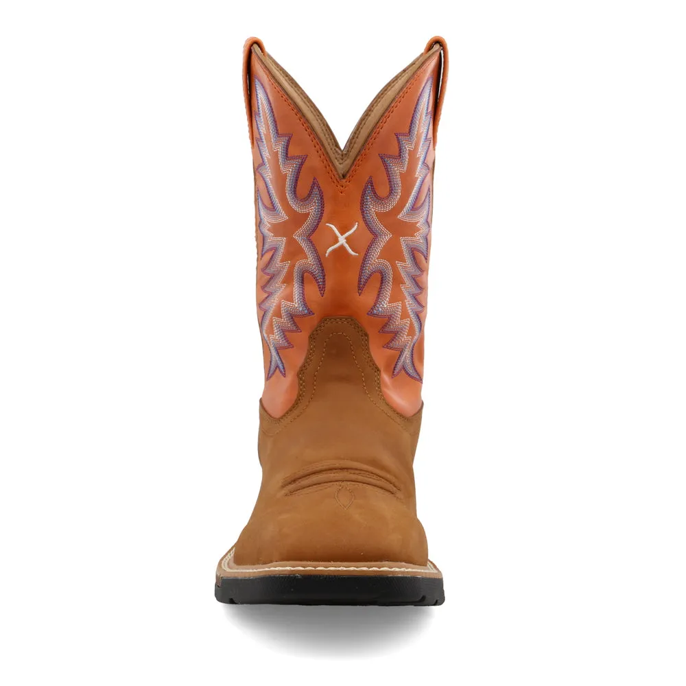 Twisted X Western Work Men's Boots Orange/Brown