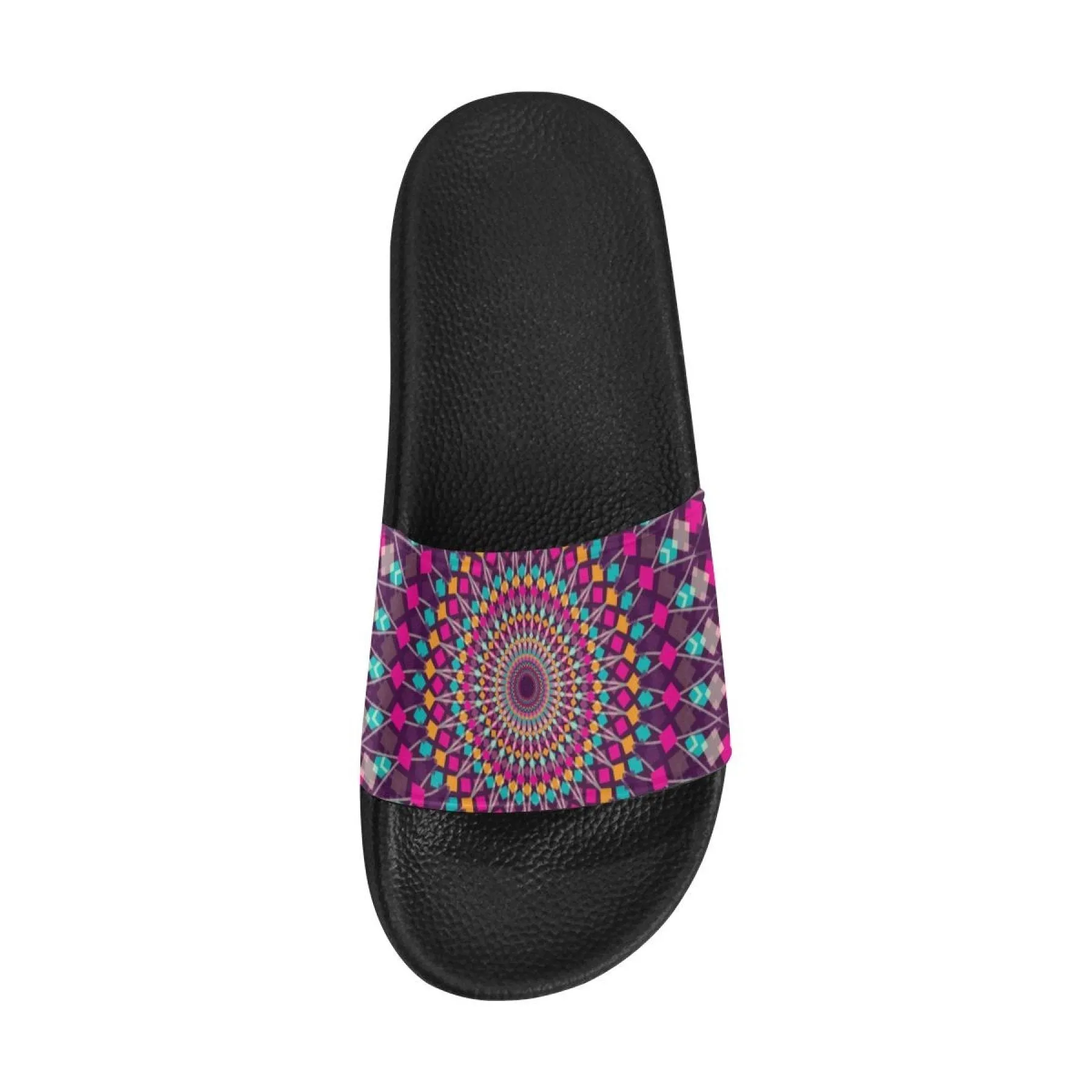 Uniquely You Womens Slides / Flip-Flop Sandals - Purple Kaleidoscope