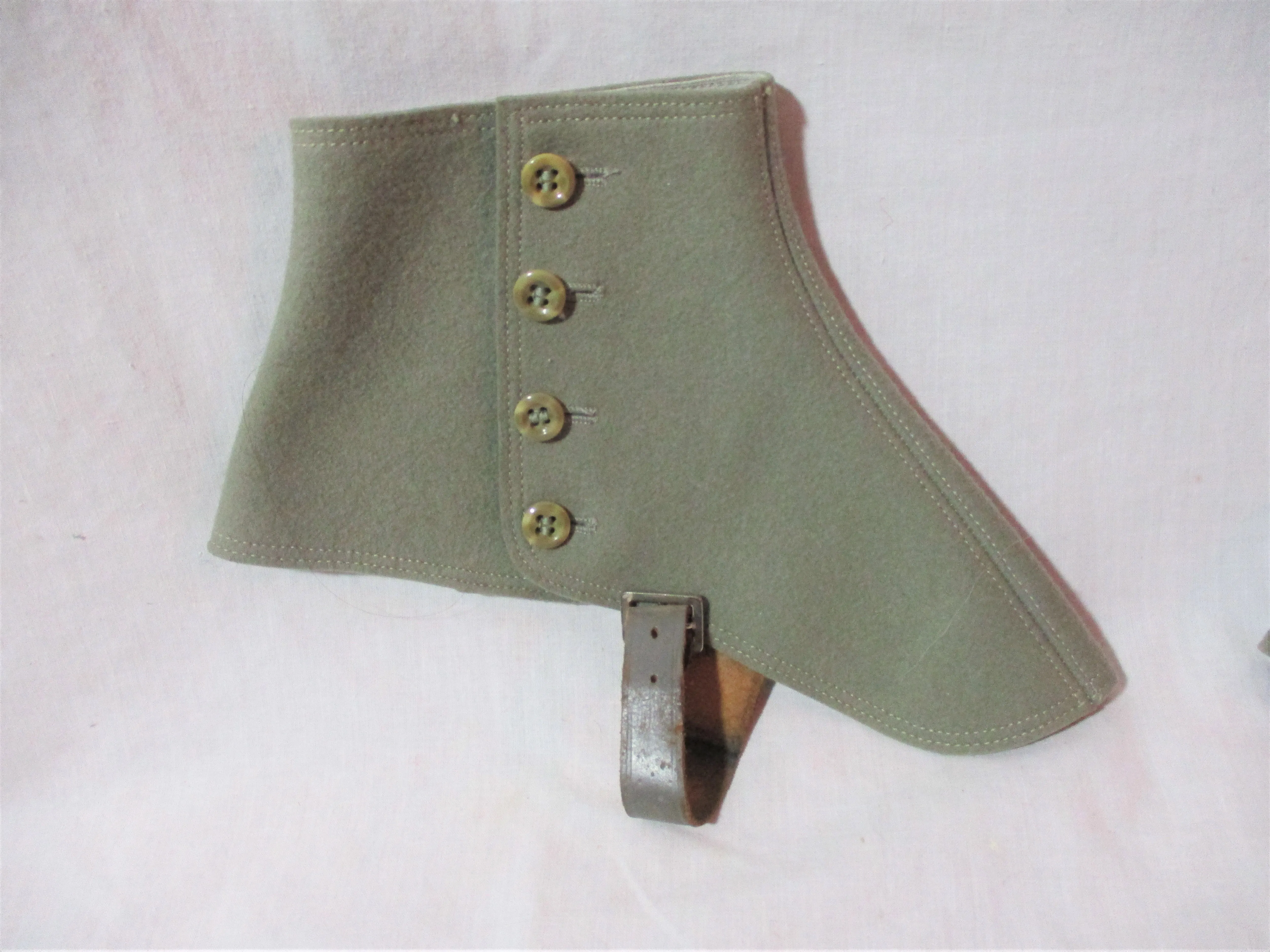 Vintage Military SPATS Steampunk Wool Gaiters Smart Protective Ankle Togs 11