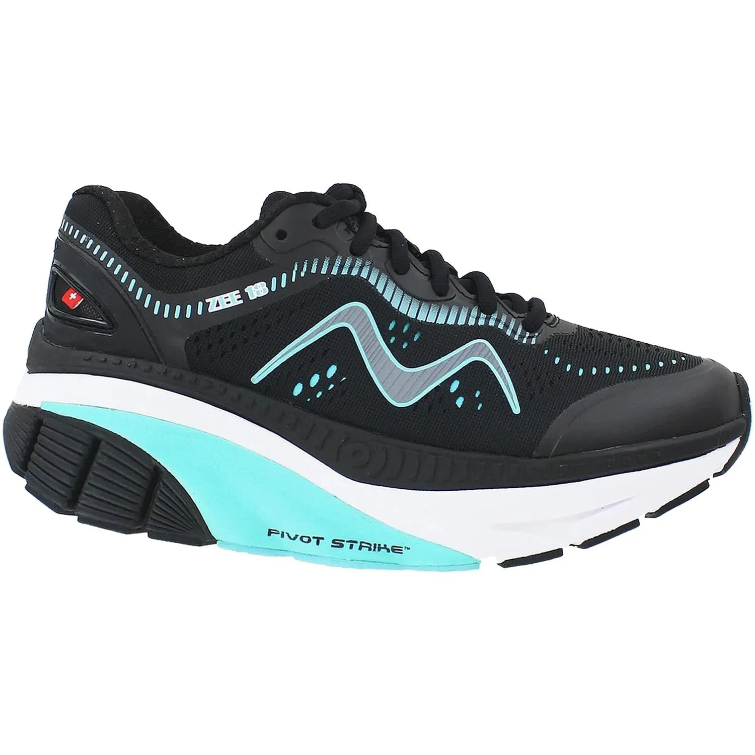 Women's MBT Zee 18 Black/Light Blue Mesh