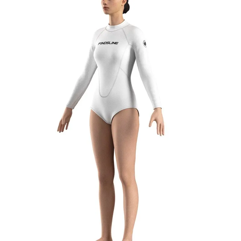 Women's Wetsuit - 2MM Neoprene Long Sleeve Diving Suit Scuba Summer Swimsuit